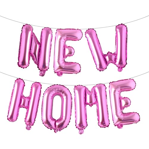 Willkommensdekoration – Einweihungsparty-Dekorzubehör, Luftballon-Banner und Hintergrund (New Home Rose Red) von RUIANSI