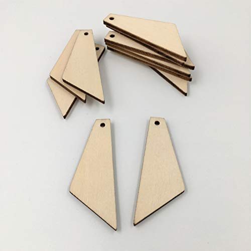 Kegelförmige Ohrringe, unlackiertes Holz, blanko, lasergeschnitten, Anhänger, Schmuck, Rohlinge, 25 Stück Kegelförmige Ohrringe, unlackiertes Holz, blanko, lasergeschnitten, Anhänger, Schmuck, Rohlinge, 25 Stück von RUINUO