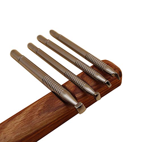 RUIQIN Leder-Stempelwerkzeug, 304 Edelstahl, professionelle Stempelwerkzeuge, Lederkantenstanzer, DIY, Lederhandwerk (XS, 1 Stück) von RUIQIN