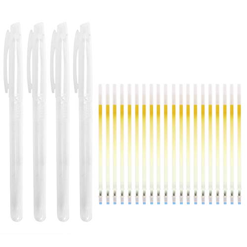 RUIXIA Stoff Markierung Stifte Fluoreszierender Stift UV-Licht-Marker Pens Löschbar Unsichtbare Stoffstifte Privatsphäre Anti-Peep Schreiben Nachricht Stifte mit 20 Stück Minen und 4 Stück Stiftsätze von RUIXIA
