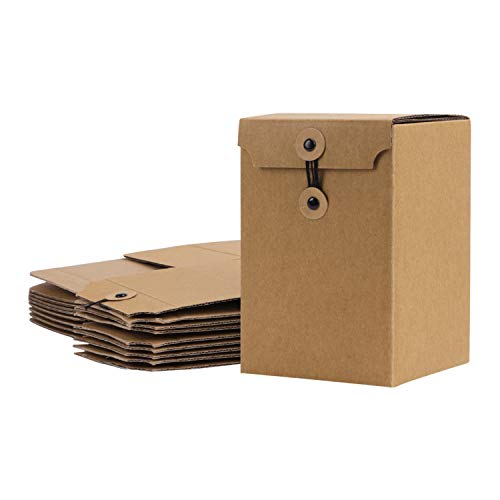 RUIXIB 10 Stück Kraftpapier Geschenkbox Geschenkschachtel Retro Verdickt Tassen-Box Süßigkeiten Boxen Pappschachteln mit Deckel für Geschenke Hochzeit, Party Deko, Do-it-yourself Falt-Schachtel von RUIXIB
