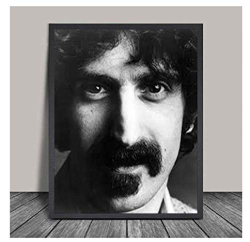 RUIYANMQ Leinwand Bild Frank Zappa Poster Druck Rockmusik Sänger Schwarz Weiß Fotowand Für Wohnzimmer Dekor Kz45Bt 40X60Cm Rahmenlos von RUIYANMQ