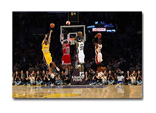 RUIYANMQ Wandkunst Wanddekoration Leinwand Gedrucktes Basketballspiel Poster Kobe Bryant Bilder Von Lebron James Und Michael Jordan Vc320Rl 40X60Cm Ohne Rahmen von RUIYANMQ