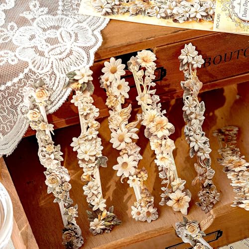 60pcs Vintage Blume Sticker Aesthetic Scrapbook Zubehör Geprägte Blumen Aufkleber für Scrapbooking Journaling Scrapbook Stickers Flower Bastelpapier für Diy Fotoalbum Junk Journal Decoupage Papier 60pcs Vintage Blume Sticker Aesthetic Scrapbook Zubehör Geprägte Blumen Aufkleber für Scrapbooking Journaling Scrapbook Stickers Flower Bastelpapier für Diy Fotoalbum Junk Journal Decoupage Papier von RUIYDZ