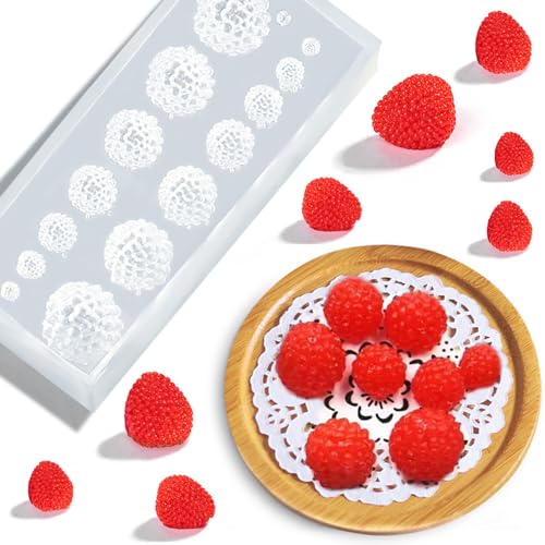 Mini Himbeeren Silikonformen Gießformen Silikon Fruchtformen, 14 Vertiefungen 3D Himbeeren Früchte Silikonform Epoxidharz Formen Cartoon Miniaturen Lebensmittel Himbeerform Schokoladenform Mini Himbeeren Silikonformen Gießformen Silikon Fruchtformen, 14 Vertiefungen 3D Himbeeren Früchte Silikonform Epoxidharz Formen Cartoon Miniaturen Lebensmittel Himbeerform Schokoladenform von RUIYDZ