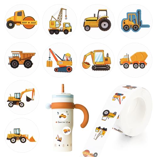 500 Stück Auto Bagger Aufkleber für Kinder,12 Muster Baustelle Bagger Sticker, Fahrzeug Traktor Deko Sticker für Kindergeburtstag Flasche Laptop Album Party Mitgebsel Geschenke Junge Mädchen 500 Stück Auto Bagger Aufkleber für Kinder,12 Muster Baustelle Bagger Sticker, Fahrzeug Traktor Deko Sticker für Kindergeburtstag Flasche Laptop Album Party Mitgebsel Geschenke Junge Mädchen von RUNEAY