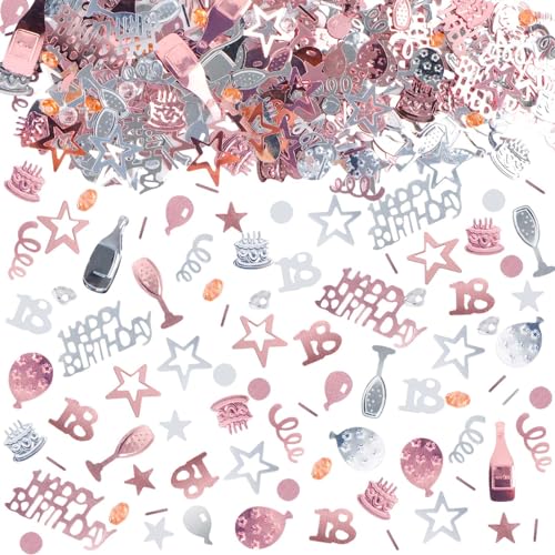 Konfetti 18 Geburtstag 1000 Stück, Konfetti Geburtstag Tischdeko HAPPY BIRTHDAY Konfetti, Streudeko Geburtstag Tischdeko für 18 Geburtstag Deko, Glitzer Konfetti Rose Gold Konfetti für Geburtstag Konfetti 18 Geburtstag 1000 Stück, Konfetti Geburtstag Tischdeko HAPPY BIRTHDAY Konfetti, Streudeko Geburtstag Tischdeko für 18 Geburtstag Deko, Glitzer Konfetti Rose Gold Konfetti für Geburtstag von RUNEAY