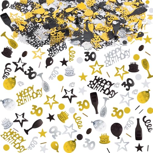 Konfetti 30 Geburtstag 1000 Stück, Konfetti Geburtstag Tischdeko HAPPY BIRTHDAY Konfetti, Streudeko Geburtstag Tischdeko für 30 Geburtstag Deko, Glitzer Konfetti Schwarz Gold Konfetti für Geburtstag Konfetti 30 Geburtstag 1000 Stück, Konfetti Geburtstag Tischdeko HAPPY BIRTHDAY Konfetti, Streudeko Geburtstag Tischdeko für 30 Geburtstag Deko, Glitzer Konfetti Schwarz Gold Konfetti für Geburtstag von RUNEAY