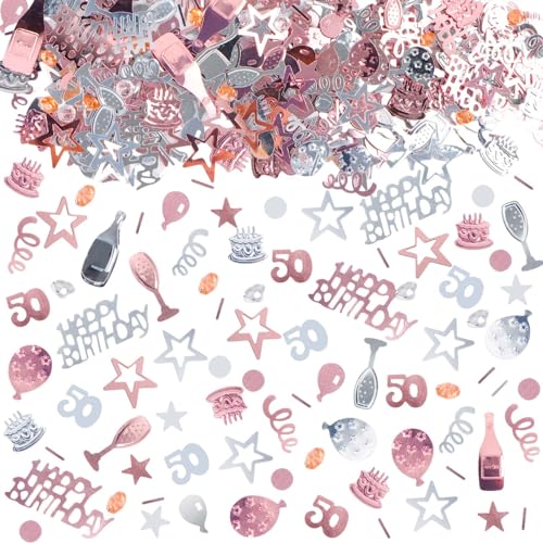Konfetti 50 Geburtstag 1000 Stück, Konfetti Geburtstag Tischdeko HAPPY BIRTHDAY Konfetti, Streudeko Geburtstag Tischdeko für 50 Geburtstag Deko, Glitzer Konfetti Rose Gold Konfetti für Geburtstag Konfetti 50 Geburtstag 1000 Stück, Konfetti Geburtstag Tischdeko HAPPY BIRTHDAY Konfetti, Streudeko Geburtstag Tischdeko für 50 Geburtstag Deko, Glitzer Konfetti Rose Gold Konfetti für Geburtstag von RUNEAY