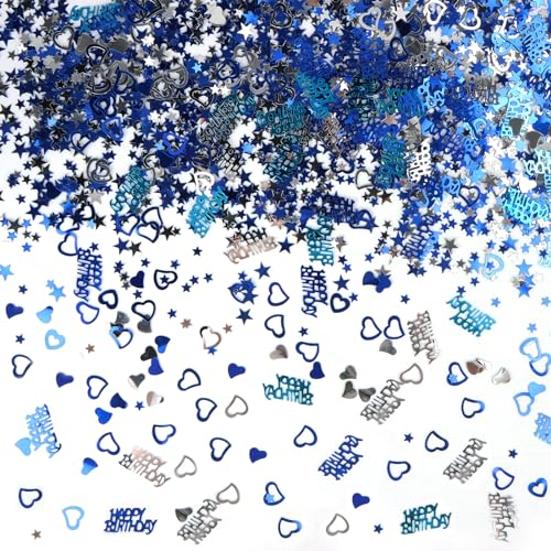 Konfetti Tischdeko Geburtstag 3200 Stück, Konfetti Geburtstag Streudeko Geburtstag Glitzer Konfetti Blau Silber Streudeko HAPPY BIRTHDAY für Geburtstagsparty, Geburtstagsdeko Tisch Deko Konfetti Tischdeko Geburtstag 3200 Stück, Konfetti Geburtstag Streudeko Geburtstag Glitzer Konfetti Blau Silber Streudeko HAPPY BIRTHDAY für Geburtstagsparty, Geburtstagsdeko Tisch Deko von RUNEAY