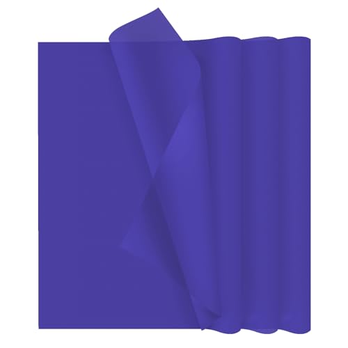 30 Blatt Seidenpapier Blau Geschenkpapier,Format 50 x 35 cm Verpackungsmaterial Papier für Handwerk und Geschenkverpackung Füller Geburtstag Blumen Hochzeiten Halloween Dekoration (Blau) von RUNFENG