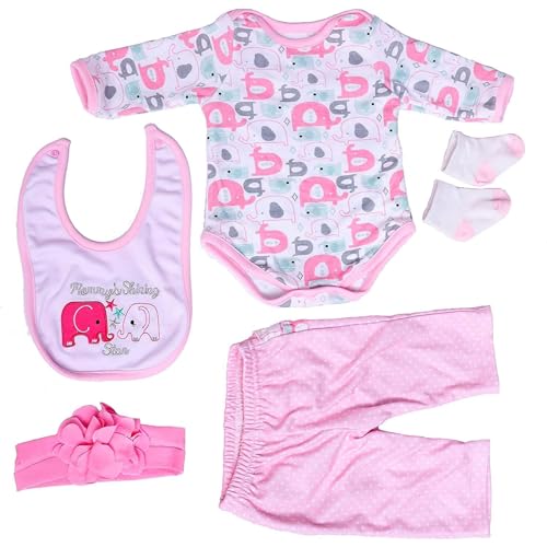 RUNGQIANY Reborn Baby Kleidung Elefanten-Set Reborn Kleidung MäDchen Geeignet FüR 50cm-56cm Reborn Puppe Schonend Handwaschbar Reborn Baby Puppe Kleidung Geeignet FüR Jungen Und MäDchen von RUNGQIANY