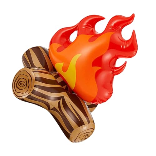 RUNROTOO Kamin mit künstlicher Flamme -Requisite PVC-Feuermodell Aufblasbare Lagerfeuerdekoration -Modell Gartendekorations-Requisiten Camping schmücken falsches Feuer von RUNROTOO
