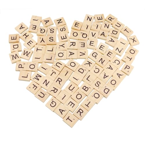 200 Stück Holzbuchstaben,Buchstaben Holz,Scrabble Buchstaben Holz,Holzbuchstaben Scrabble,Holzbuchstaben Klein,A Bis Z,mit Zahlen,für Basteln,Lernen,Buchstabieren,Geschenk,20 x 18 x 4mm von RUOJLING