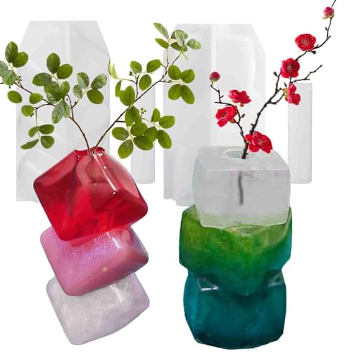 2er-Set Vasenboxen, Harzformen, Schreibtischdekorationen, Silikonformen, Epoxidharz, geometrische quadratische Stapelform für getrocknete Blumen, Schmuck, Ornamente, Schmuckbehälter, handgefertigt 2er-Set Vasenboxen, Harzformen, Schreibtischdekorationen, Silikonformen, Epoxidharz, geometrische quadratische Stapelform für getrocknete Blumen, Schmuck, Ornamente, Schmuckbehälter, handgefertigt von RUQIERUCUO