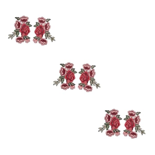 Bestickte Stoffaufnäher, Applikationen für Kleidung, 3 Sets bestickte Blumen-Applikation Bestickte Stoffaufnäher, Applikationen für Kleidung, 3 Sets bestickte Blumen-Applikation von RURUR
