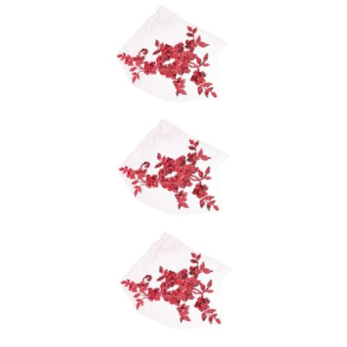 Bestickte Stoffaufnäher, Applikationen für Kleidung, 3 Stück Blumen-Applikationen, Dekoration Bestickte Stoffaufnäher, Applikationen für Kleidung, 3 Stück Blumen-Applikationen, Dekoration von RURUR