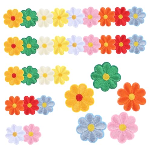 Bestickte Stoffaufnäher mit Blumen, Applikationen für Kleidung, 36 Stück bestickte Blumenaufnäher, dekorativ Bestickte Stoffaufnäher mit Blumen, Applikationen für Kleidung, 36 Stück bestickte Blumenaufnäher, dekorativ von RURUR