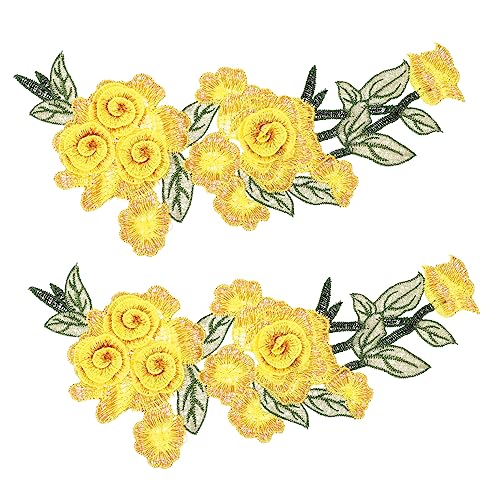 Bestickte Stoffaufnäher mit Blumenmuster, Applikationen für Kleidung, 6 Stück, romantische Flicken, wasserlösliche Applikation Bestickte Stoffaufnäher mit Blumenmuster, Applikationen für Kleidung, 6 Stück, romantische Flicken, wasserlösliche Applikation von RURUR