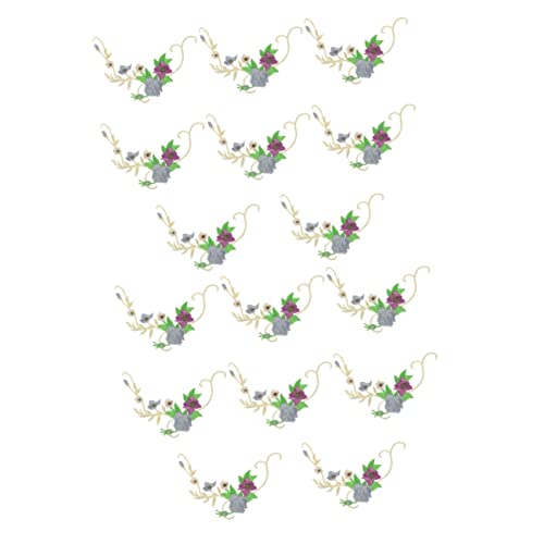 Bestickte Stoffflicken mit Blumenmuster, Applikationen für Kleidung, 16 Stück Blumenapplikationen für die Reparatur von Kleidung Bestickte Stoffflicken mit Blumenmuster, Applikationen für Kleidung, 16 Stück Blumenapplikationen für die Reparatur von Kleidung von RURUR