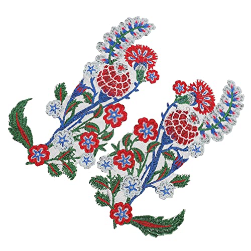 Bestickter Stoffaufnäher mit Blumenmuster, Applikationen für Kleidung, 1 Paar, elegante Blumenapplikation Bestickter Stoffaufnäher mit Blumenmuster, Applikationen für Kleidung, 1 Paar, elegante Blumenapplikation von RURUR
