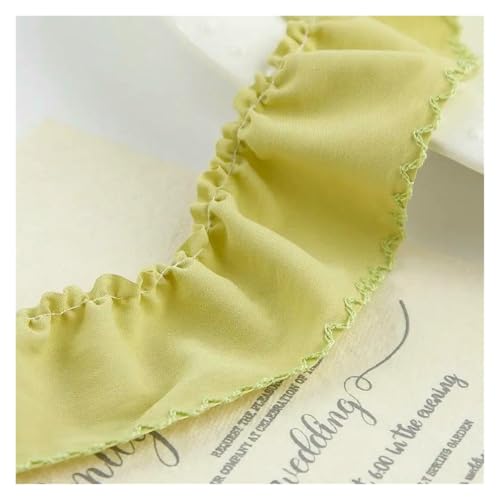 Gekräuselter, plissierter Spitzenbesatz, Spitzenbesatz zum Nähen, gerüschtes Faltenband, DIY-Haarschleife, Nähzubehör (Amy-Grün, 30 mm) von RURUR