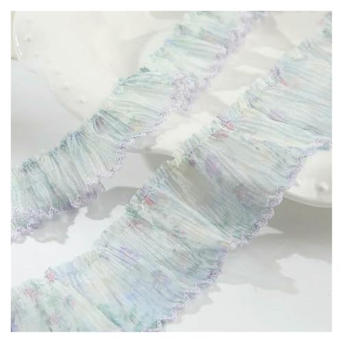 Gekräuselter, plissierter Spitzenbesatz, Spitzenborte zum Nähen, DIY-Haarschleife, Nähzubehör, handgefertigte Materialien, 9,1 m (lila, 25 mm) von RURUR