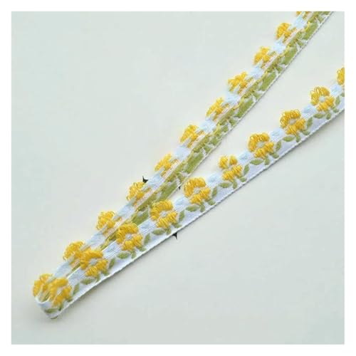 Jacquard-Band, bestickter Stoff, 1 m, Blumenstickerei, Jacquard-Spitzenband, Basteln, Gelb Jacquard-Band, bestickter Stoff, 1 m, Blumenstickerei, Jacquard-Spitzenband, Basteln, Gelb von RURUR