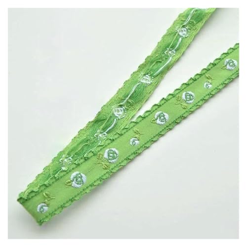Jacquard-Band, bestickter Stoff, 1 m, Blumenstickerei, Jacquard-Spitzenband, Basteln, Grün Jacquard-Band, bestickter Stoff, 1 m, Blumenstickerei, Jacquard-Spitzenband, Basteln, Grün von RURUR