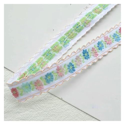 Jacquard-Band, bestickter Stoff, 1 m, Blumenstickerei, Jacquard-Spitzenband, Basteln, bunt Jacquard-Band, bestickter Stoff, 1 m, Blumenstickerei, Jacquard-Spitzenband, Basteln, bunt von RURUR