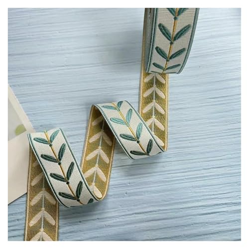 Jacquard-Band, bestickter Stoff, 45 Meter/viele Blumen für Vorhänge, Kleidungszubehör (hellblau) von RURUR