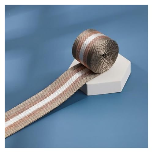 Jacquard-Band, bestickter Stoff, 91 cm, 38 mm, bedrucktes Gurtband, Patchwork-Streifen, Zubehör (Kaffee) von RURUR