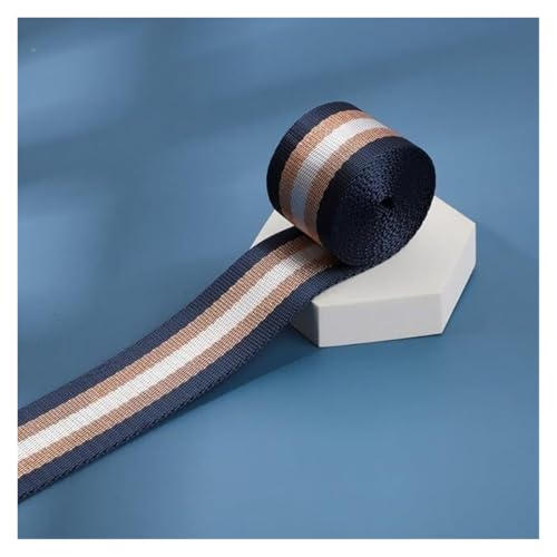 Jacquard-Band, bestickter Stoff, 91 cm, 38 mm, bedrucktes Gurtband, Patchwork-Streifen, Zubehör (blau-a) von RURUR