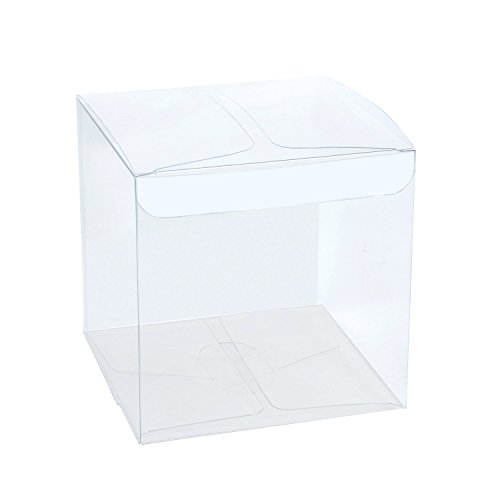 30Pcs PET Transparente Boxen/Clear Geschenkboxen für Hochzeit, Party und Baby Dusche Gefälligkeiten, 10 x 10 x 10 CM von RUSPEPA