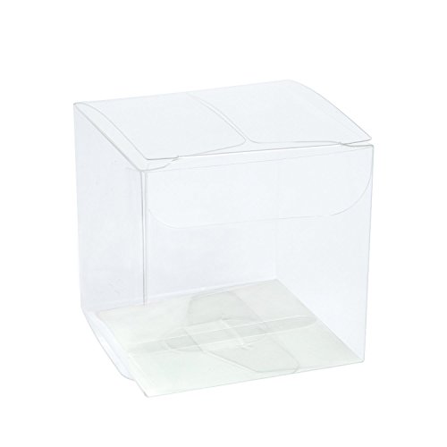 30Pcs PET Transparente Boxen/Clear Geschenkboxen für Hochzeit, Party und Baby Dusche Gefälligkeiten, 5 x 5 x 5 CM von RUSPEPA