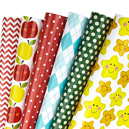 RUSPEPA Geschenkpapierpapier - Back To School Buntes Design Für Geburtstag, Urlaub, Hochzeit, Babyparty - 1 Rolle Enthält 6 Blatt - 44,5 X 76 cm Pro Blatt RUSPEPA Geschenkpapierpapier - Back To School Buntes Design Für Geburtstag, Urlaub, Hochzeit, Babyparty - 1 Rolle Enthält 6 Blatt - 44,5 X 76 cm Pro Blatt von RUSPEPA