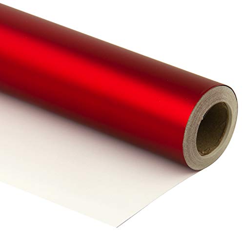 RUSPEPA Geschenkpapierrolle - Mattrot Für Hochzeit, Geburtstag, Dusche, Glückwünsche Und Weihnachtsgeschenke - 76 cm X 10 m Pro Rolle von RUSPEPA
