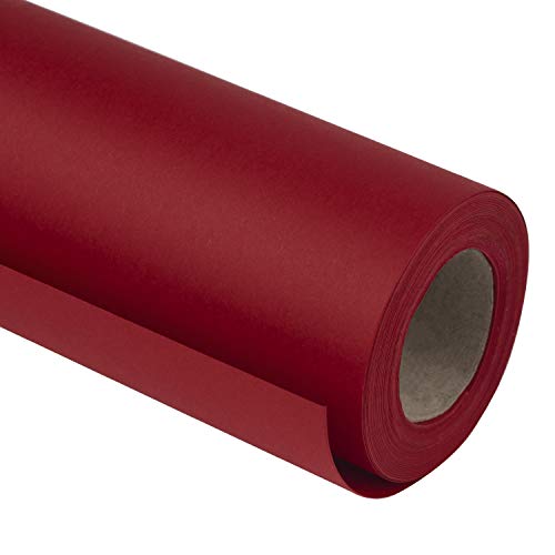 RUSPEPA Red Kraft Paper Roll - 81,5 Quadratfuß Schweres Papier Für Weihnachten, Valentinstag, Basteln Für Alle Gelegenheiten - 76,2 cm X 10 m Pro Rolle von RUSPEPA