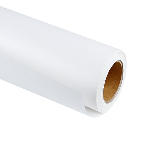 RUSPEPA Weiß Kraftpapier - Natürliches Recyclingpapier, Kraftpapierrolle Ideal für Kunsthandwerk, Kunst, Kleine Geschenkverpackungen, Verpackung, Post, Versand und Pakete - 44.5 cm x 30 m von RUSPEPA