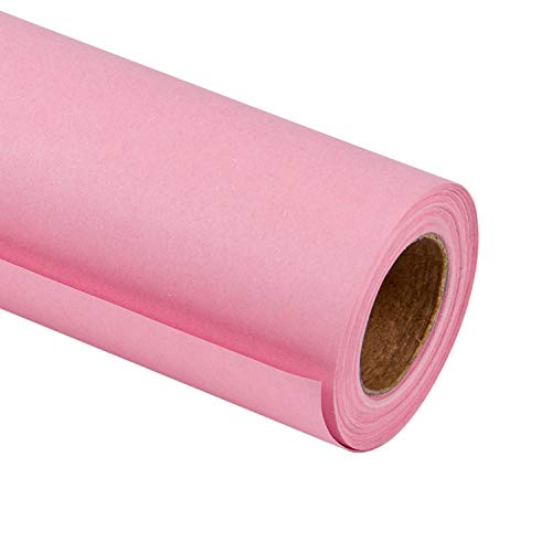 RUSPEPA rosa Kraftpapier - schweres Papier für Hochzeit, Geburtstag, Dusche, Congrats und Feiertags-Geschenke - 76 cm X 10 m pro Rolle von RUSPEPA