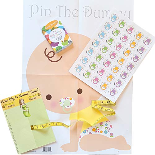 Babyparty-Spiel-Set für bis zu 35 Spieler und enthält 3 beliebteste Spiele: Guess Mum's Tum, Pin The Dummy & Baby Word Babble Babyparty-Spiel Ideal für Babyparty Boy Game, Baby Shower Girl Game Babyparty-Spiel-Set für bis zu 35 Spieler und enthält 3 beliebteste Spiele: Guess Mum's Tum, Pin The Dummy & Baby Word Babble Babyparty-Spiel Ideal für Babyparty Boy Game, Baby Shower Girl Game von RUSTIC ROBIN RR Designs