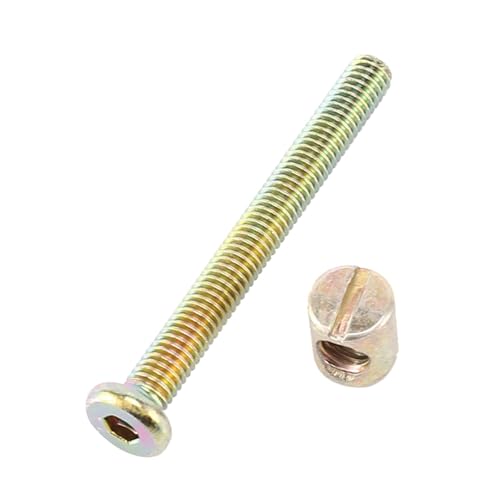 Möbel-Zylindermuttern, Kreuzdübelschrauben, 10 Stück, Möbelbeschläge for hohe und niedrige Betten, Bettschrauben, Kreuzlochmutter(M6*30mm) von RUTHYEARS
