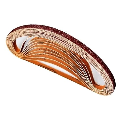 Schleifbänder, Sandstrahlwerkzeuge, 10 Stück, 533 x 9 mm, Schleifband, Aluminiumoxid-Schleifband, verschiedene Körnungen 40–1000, Schleifbänder for Bandschleifer, Holz, Metall(10PCS 60 Grit) von RUTHYEARS