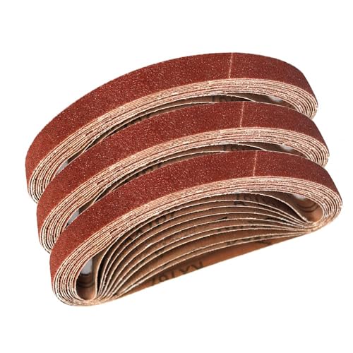 Schleifbänder, Sandstrahlwerkzeuge, 10 Stück Schleifbänder 520 x 20 mm Schleifbandschleifer P40-1000er Körnung Schleifbänder for Bandschleifer Schweißpunktschleifen(10PCS 80 Grit) von RUTHYEARS