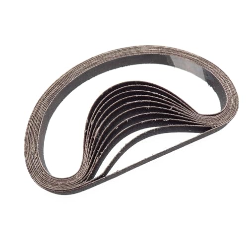 Schleifbänder, Sandstrahlwerkzeuge, 15 Stück 330 x 10 mm Schleifband Schleifpapier Schleifbänder 60-240 Körnung for Bandschleifer Schleifwerkzeug Holz Metall Polieren(P60) von RUTHYEARS