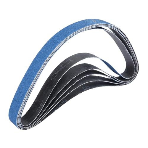 Schleifbänder, Sandstrahlwerkzeuge, 5 Stück, 25 x 762 mm, Schleifbänder for Druckluftbandschleifer, Aluminiumoxid-Schleifband for Metallschleifen, Körnung 60, 80, 120(60) von RUTHYEARS