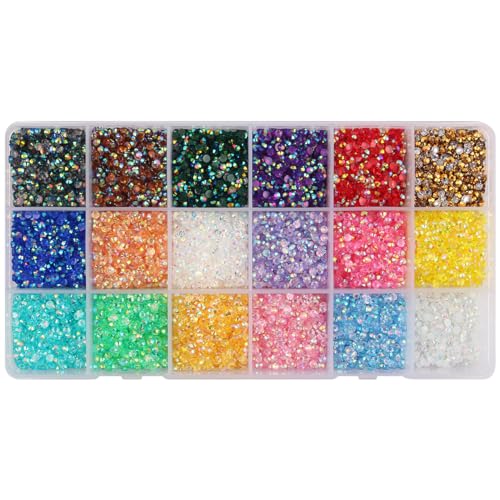 RUUKON 18 Farben 3 mm flache Rückseite Harz Kristall AB Jelly Strasssteine für Handwerk Nägel Kleidung Gesicht Schuhe Tumblers Dekoration RUUKON 18 Farben 3 mm flache Rückseite Harz Kristall AB Jelly Strasssteine für Handwerk Nägel Kleidung Gesicht Schuhe Tumblers Dekoration von RUUKON