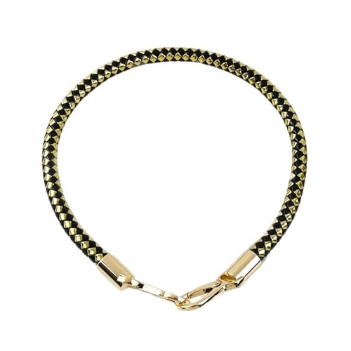 Geflochtener Taschengurt 2 Stück Ledergriffe aus gewebtem Seil, Metallschnallen, for Handtaschen, Schultertaschen, Riemen, DIY-Ersatztaschenzubehör(Color 12,60cm) von RUWLFE