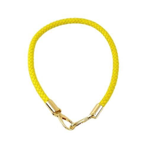Geflochtener Taschengurt 2 Stück Ledergriffe aus gewebtem Seil, Metallschnallen, for Handtaschen, Schultertaschen, Riemen, DIY-Ersatztaschenzubehör(Color 15,40cm) von RUWLFE