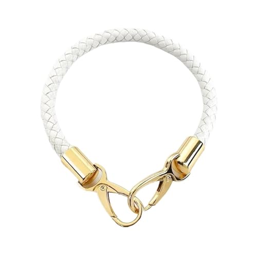 Geflochtener Taschengurt 2 Stück Ledergriffe aus gewebtem Seil, Metallschnallen, for Handtaschen, Schultertaschen, Riemen, DIY-Ersatztaschenzubehör(Color 2,30cm) von RUWLFE